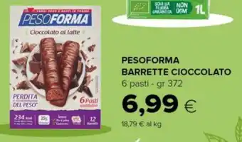Oasi Pesoforma Barrette Cioccolato 372 gr offerta