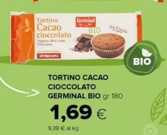 Oasi Germinal Bio Tortino Cacao Cioccolato 180 gr offerta