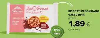 Oasi Galbusera Biscotti Zero Grano gr 220 offerta