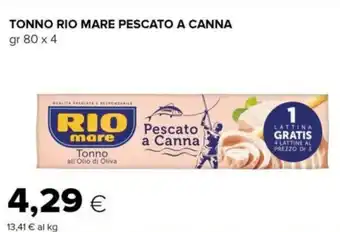Oasi Rio Mare Tonno Pescato a Canna gr 80 x 4 offerta