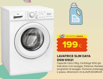 Oasi Lavatrice Slim Daya DSW-61021 offerta