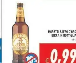 Gros Moretti Baffo D'oro Birra in Bottiglia 66cl offerta