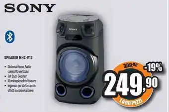 Unieuro Sony Speaker MHC-V13 offerta
