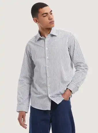 Camicia rigata a maniche lunghe