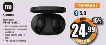 Unieuro Xiaomi Auricolari Earbuds Basic 2 offerta