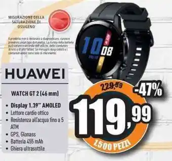 Unieuro Huawei Watch GT 2 (46mm) offerta