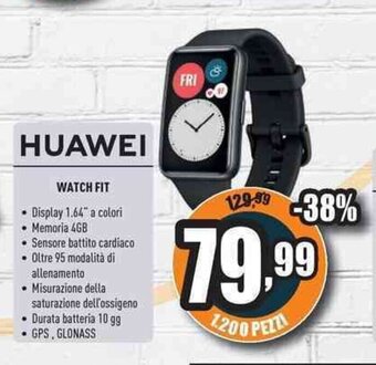 Unieuro Huawei Watch Fit offerta