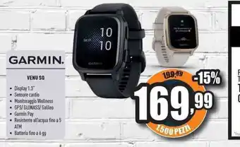 Unieuro Garmin Venu S0 offerta