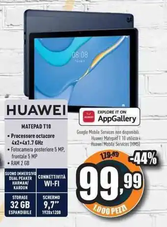 Unieuro Huawei Matepad T10 offerta