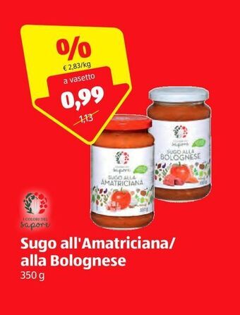 ALDI Sugo all'amatriciana/alla bolognese offerta