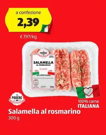 ALDI Salamella al rosmarino offerta