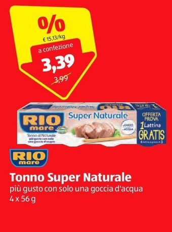 ALDI Tonno super naturale offerta