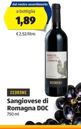 ALDI Sangiovese di romagna doc offerta