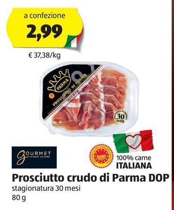 ALDI Prosciutto crudo di parma dop offerta