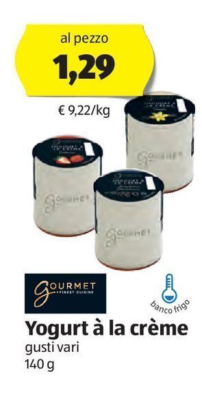 ALDI Yogurt a la creme offerta