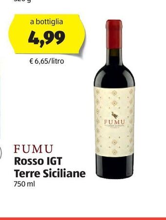 ALDI Rosso igt terre siciliane offerta