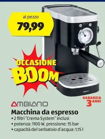 ALDI Macchina per espresso offerta