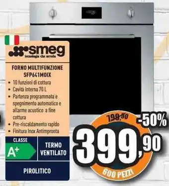 Unieuro Smeg Forno Multifunzione SFP641MOIX offerta