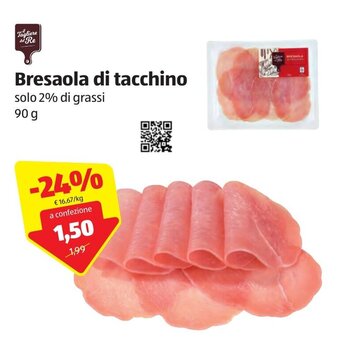 ALDI Bresaola di tacchino 90g offerta