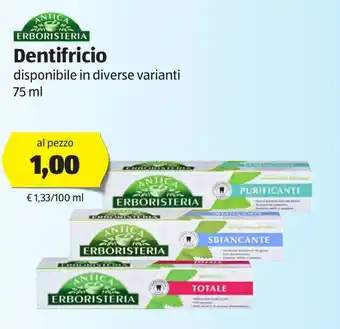 ALDI Dentifricio 75ml offerta