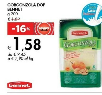 Bennet Bennet Gorgonzola DOP offerta