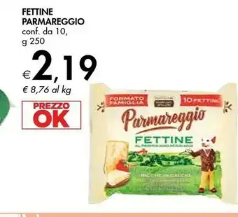 Bennet Parmareggio 10 Gustose Fettine Al Parmigiano Reggiano 250 G(ml) offerta