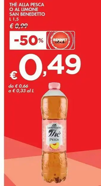 Bennet San Benedetto Thè Deteinato Alla Pesca 1500 G(ml) offerta