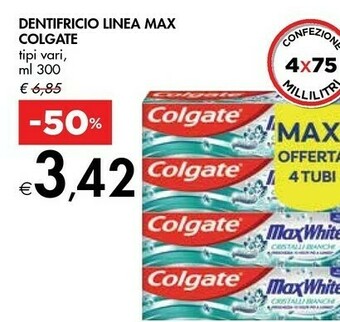 Bennet Colgate Dentifricio Linea Max offerta
