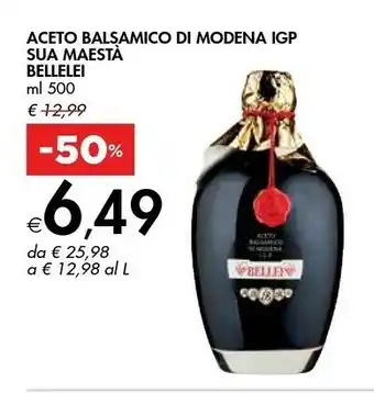 Bennet Bellei Aceto Balsamico Di Modena Igp Sua Maesta offerta