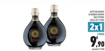 Conad Due vittore modena Aceto Balsamico Di Modena IGP 250 G(ml) offerta
