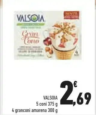 Conad Valsoia Il Gelato 4 Coni 300 G(ml) offerta
