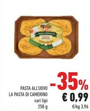Conad La pasta di camerino Rustiche All'Uovo 250 G(ml) offerta