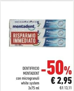 Conad Mentadent Dentifricio offerta