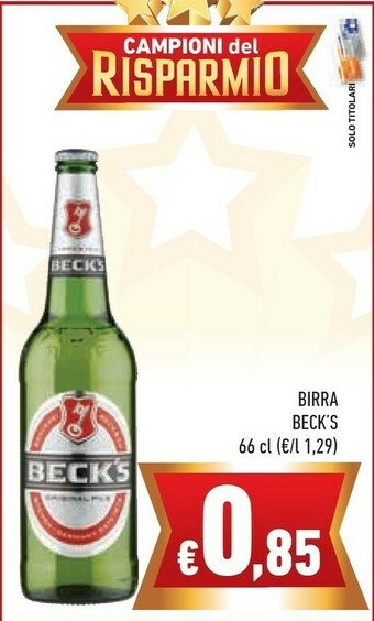 Conad Becks Birra offerta