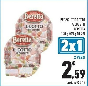 Conad Beretta Il Cotto Cubetti 120 G(ml) offerta