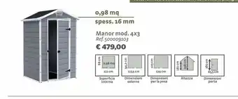Bricocenter Casette in resina manor mod. 4x3 0,98mq offerta