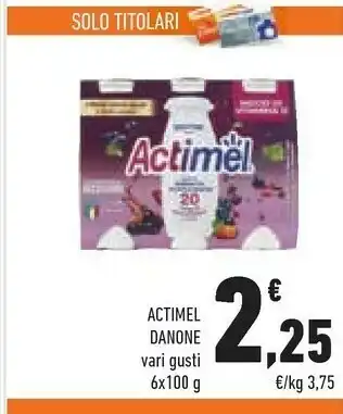 Conad Danone Actimel Mirtillo 600 G(ml) offerta