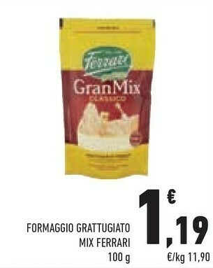 Conad Ferrari Granmix Cucina Grattugiato Fresco 100 G(ml) offerta