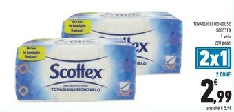 Conad Scottex Tovaglioli Monouso offerta