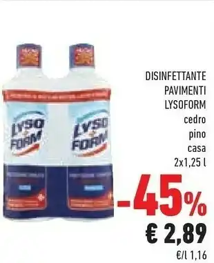 Conad Lysoform Disinfettante Pavimenti offerta