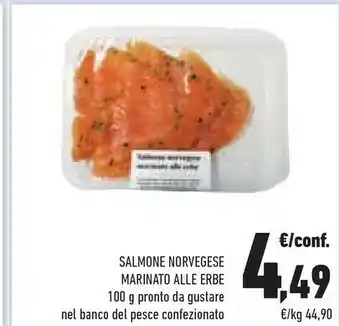 Conad Salmone Norvegese Marinato Alle Erbe offerta