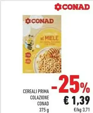 Conad Miele Conad Cereali Prima Colazione offerta