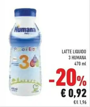 Conad Humana Latte Liquido 3 offerta