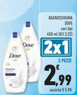 Conad Dove Bagnoschiuma offerta