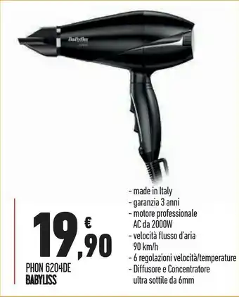 Conad Superstore Babyliss Phon 6204DE offerta