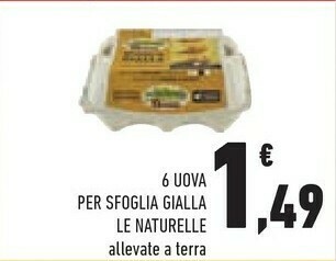 Conad Superstore Le Naturelle 6 Uova Medie Fresche Sfoglia Gialla offerta