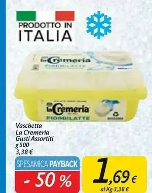 Carrefour Market Motta La Cremeria Fiordilatte Gusto Nocciola 500 G(ml) offerta
