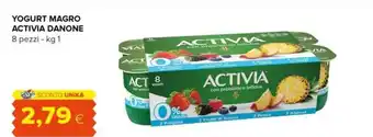 Tigre Danone Activia Yogurt Magro 8 pezzi kg 1 offerta