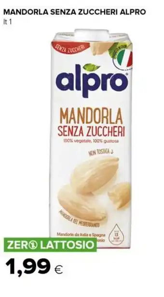 Tigre Alpro Mandorla Senza Zuccheri lt 1 offerta