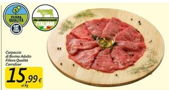Carrefour Market Carrefour Carpaccio Di Bovino Adulto Filiera Qualita offerta